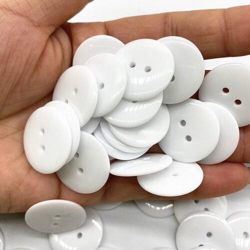 New 9--25mm Two Holes White Small Buttons Suit Pad Button Bread Round Resin Sewing Buttons Diy Scrapbooking