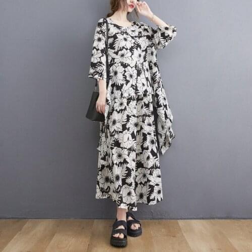 Summer New Plus Size Womens Loose Comfortable Irregular Tops + Elastic Waist Wide Leg Culottes Lady Autumn Two Piece aq1087