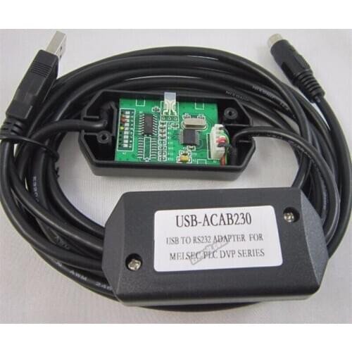 USBACAB230 PLC Programming Cable USB TO RS232 Adapter For USB-DVP ES EX EH EC SE SV SS Series cable 2.5M