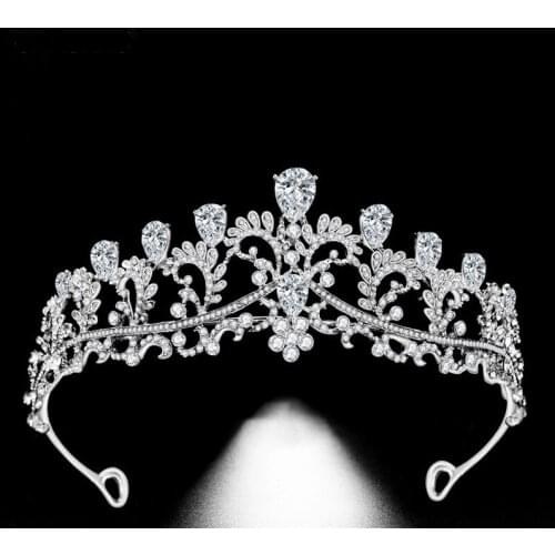 Bridal Crown Headwear Luxury Rhinestones Inlaid Headband for Female Wedding Birthday Hair Accessories PT