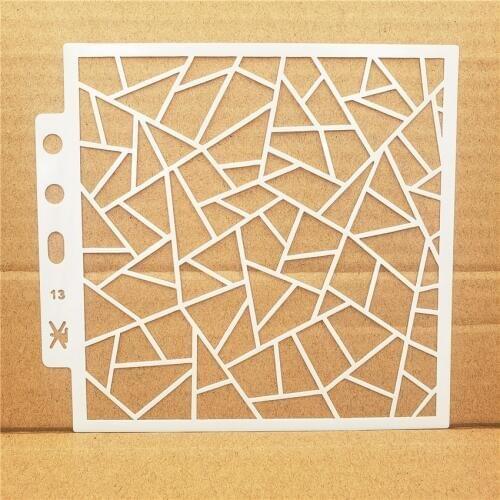 14.1*13 glass stencils Cover template spray plastic mold shield DIY cake hollow Embellishment printing lace ruler Easter