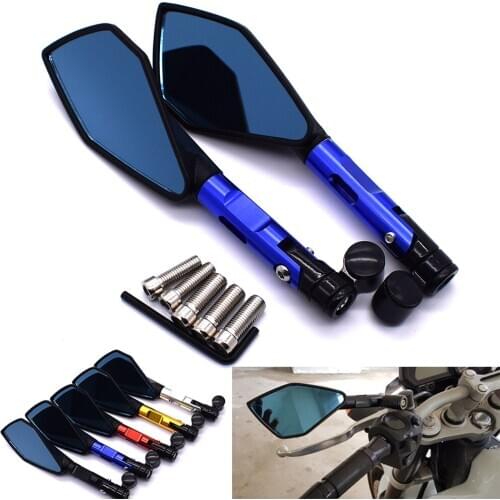 Universal 8mm 10mm Aluminum CNC Motorcycle rearview mirror Side view mirror For Yamaha FZ1 FZ6 FZ8 FZ6R XJ6 MT-07 MT-09 MT-10