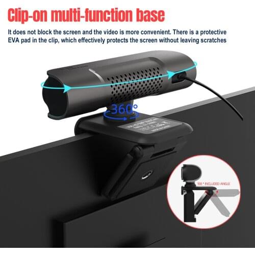 Web Camera With Microphone 5MP 2592x1944 30fps USB Autofocus Auto Light Correction Webcam For Computer Laptop Desktop PC