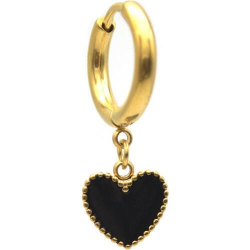 Gold Hoop Earring Heart Huggie Circle Earrings Trendy Woman Earrings Accessories brincos Dangle
