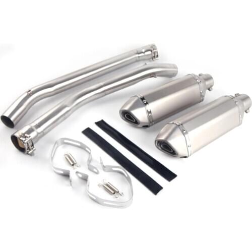 ZX14R ZX14-R Motorcycle Exhaust Full system middle pipe Muffler Slip On for Kawasaki ZZR1400 ZX 14R 2012 2013 2014 2015 2016