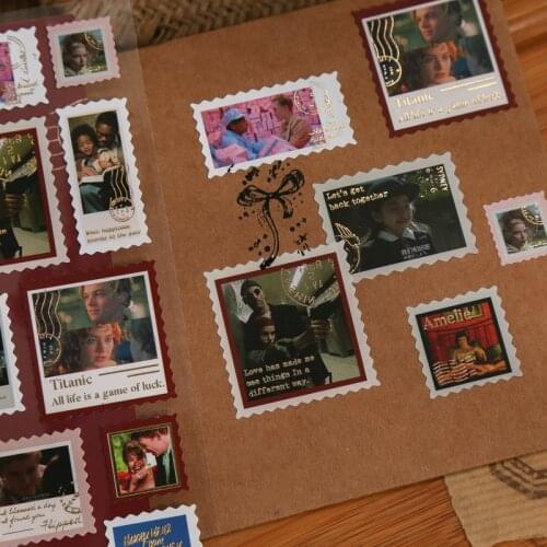 2 Pcs Post Stamp Stickers Vintage Postage Stamps Assortment Adhesive Paper Sticker Decor Seal For Diary Album Scrapbook
