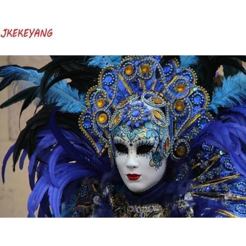 5D DIY square/round Diamond painting Venetian mask Cross Stitch Diamond Embroidery Pattern Rhinestone J2077