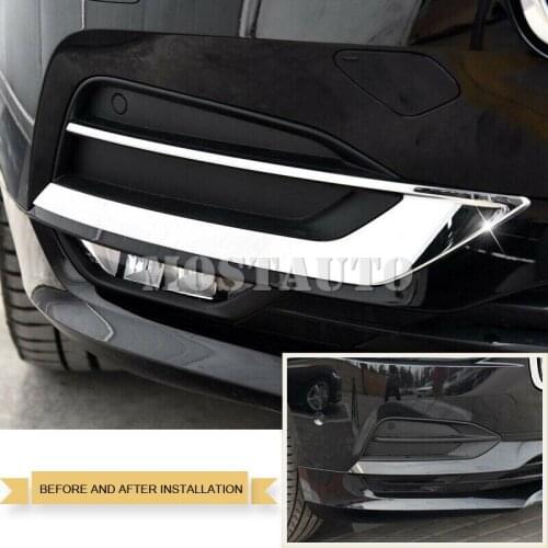 ABS Chromed Front Fog Light Lamp Cover Trim Frame For Volvo S90 2017-2021 2pcs Car Accessories Interior Car Decor Car Trim