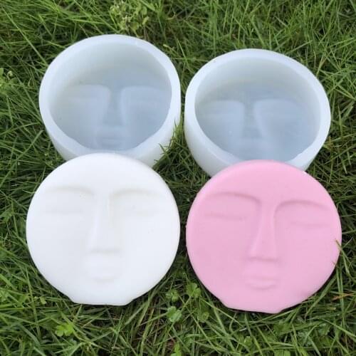 Abstract Style Face Design Silicone Candle Mold for DIY Handmade Aromatherapy Candle Soap Plaster Jewelry Handicrafts Mould