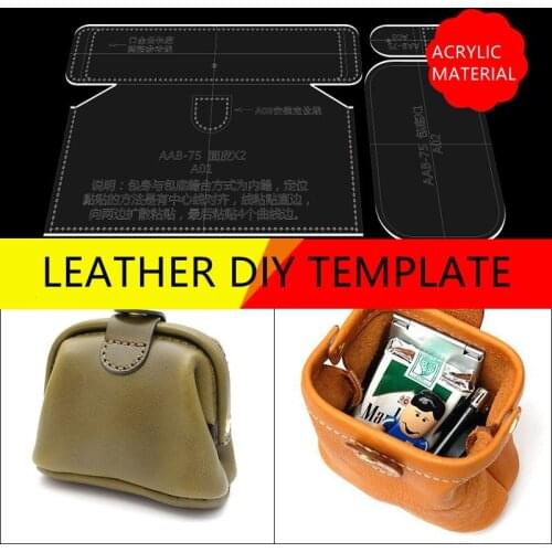 Handmade Acrylic Mold Leather Goods Version DIY Leather Leather Bag Mouth Gold Purse Wallet Acrylic Version