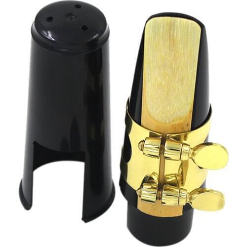 Alto Sax Saxophone Mouthpiece Plastic with Cap Metal Buckle Reed Mouthpiece Patches Pads Cushions #8