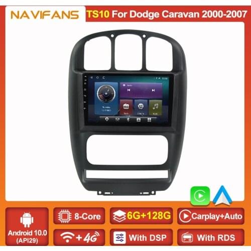 6+128G RDS GPS Car Radio For Dodge Caravan Chrysler Pacifica 2006-2012 Multimedia Auto Stereo Audio Carplay 4G WIFI Tap Recorder
