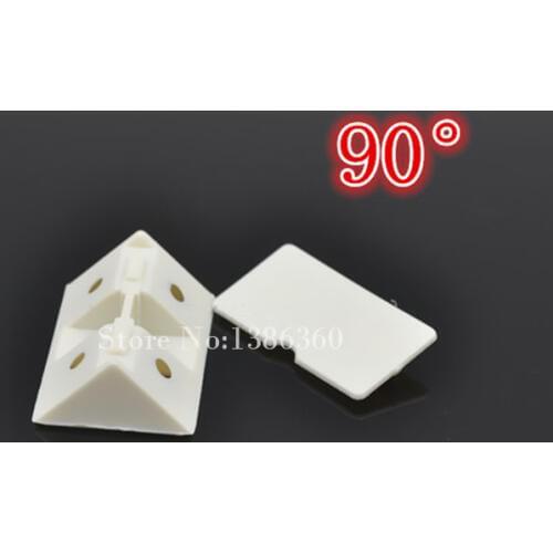 Free Shipping 40 Pieces White Plastic Right Angle Corner Brace 90 degrees Corner Bracket CP501