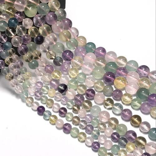 6/8/10mm Natural Five Elements Crystal Stone Beads For Jewelry Making Round Loose Brazil Crystal Beads DIY Bracelet Necklace