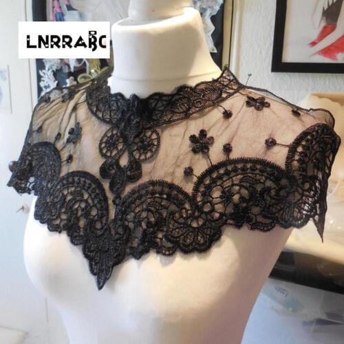 DIY Embroidery Lace Hollow Round Neckline Collar Trim Clothes Sewing Applique Accessories