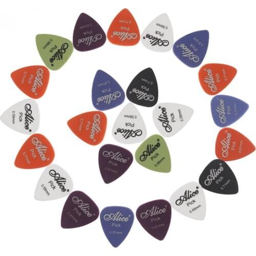 Guitar Picks 24pcs/lot Colorful Non-slip Picks Antiskid Plectrums for Acoustic Electric Guitar Bass with Box