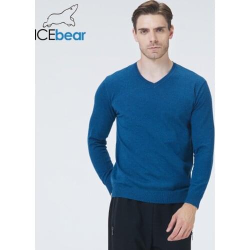 Icebear 2021 high quality casual mens sweater v-neck slim fit knitwear autumn mens sweaters brand mens apparel 8853