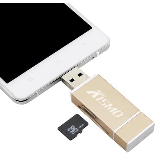 Kismo Micro USB OTG Memory Card Reader Micro SD TF Memory Card Reader Adapter For iphone X 8 7 6 Plus iPad Android Phones