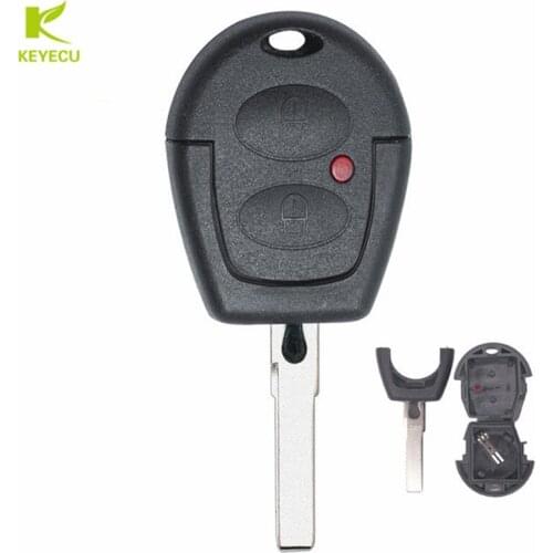 KEYECU 3PCS For Volkswagen VW Passat Polo Golf Sharan Bora 2 Buttons Remote Key Shell Case Fob With Uncut Blade