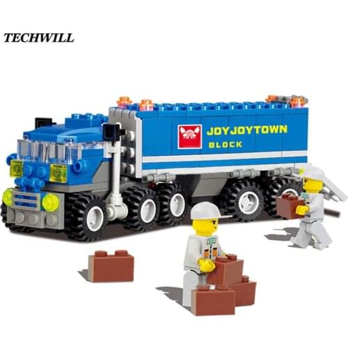 Creative Building Blocks Assembled Deformation Truck 163pcs Small Particles Educational DIY Building Blocks For Baby Children