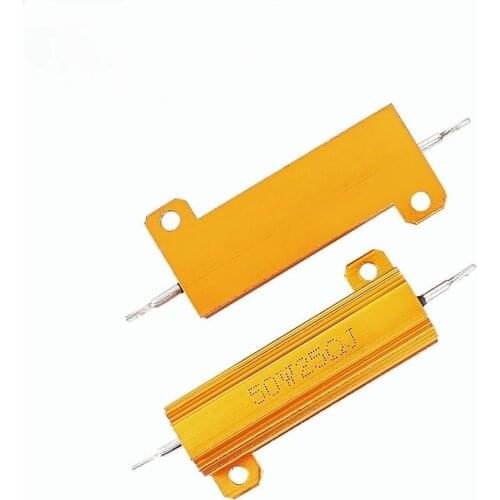 10W-100W Aluminum Power Metal Shell Case Wirewound Resistor 0.1R-10K 1 6 8 10 20 200 500 1K 10K ohm resistance RX24 Igmopnrq