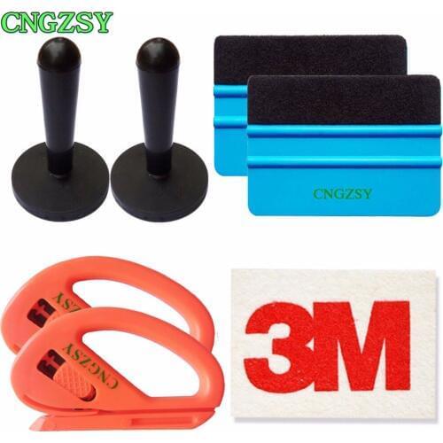 Wrap Magnet Holders Vinyl Cutter Plastic Soft Wool Squeegee Auto Window Clean Wiper Car Tinting Tool Vinyl Film Wrap Scraper K15