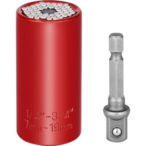 Multi-function Universal Sockets Wrench Power Drill Adapter Magic Spanner Multi Socket Wrench Professional Repair Tools 7-19mm