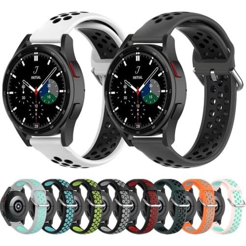 Soft Silicone watchband 20mm Straps for Samsung Galaxy watch 4 44mm 40mm/watch 4 classic 46mm 42mm/S2 Active 2 Sport Wristband
