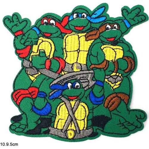 Turtles Iron On Embroidered Clothes Patches For Girl Woman Clothing Stickers Garment