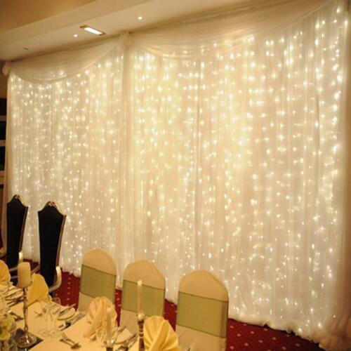 Holiday Light Christmas Garlands LED String Christmas Net Lights Fairy Xmas Party Garden Wedding Decoration Curtain Lights