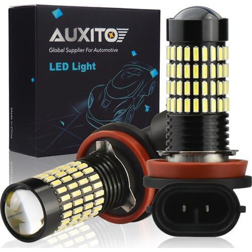 AUXITO 50Pcs H8 Fog Lights H11 H9 9006 For Hyundai Tucson 2017 Creta Kona IX35 Kia Rio 3 4 K2 K5 KX5 Led Light for Car Lamp Bulb