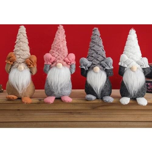 Christmas Faceless Gnome Santa Xmas Tree Hanging Ornament Doll Decoration Home Pendant Gifts Drop Ornaments Party Supplies