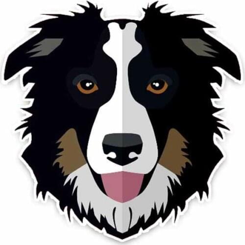 S50314# 13CM/15CM/17CM Personality PVC Decal Border Collie Car Sticker on Motorcycle Laptop Decorative Accessories