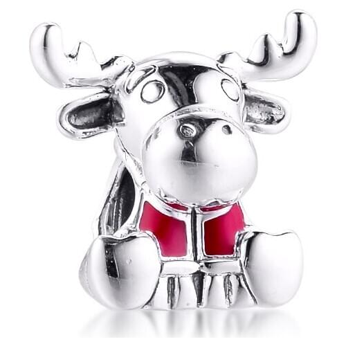 Happy Cow Cartoon Charms for Jewelry 925 Sterling Silver Beads for Charms Bracelets 2020 Jewelry Valentine Day Beads