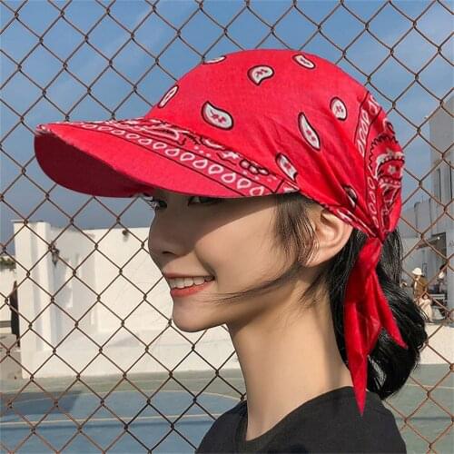 2021 New Candy Color Multifunctional Sunscreen Print Headscarf Hat Female Summer Beach Uv Protection Casual Printed Sun Hat