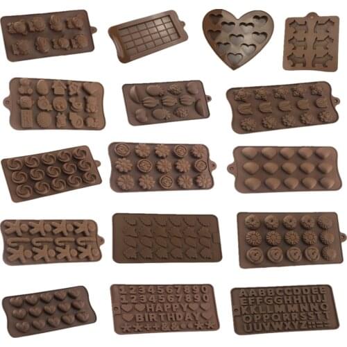 Silicone Chocolate Mold 28 Shapes baking Tools Non-stick cake mold Jelly and Candy 3D DIY best