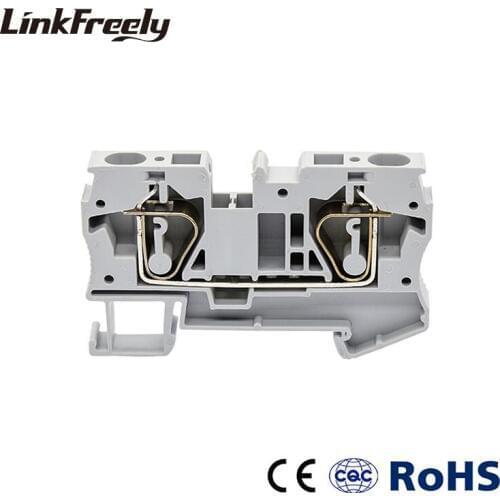 ST-6 10pcs 6mm^2 Plug-in Type Spring Electrical Wire Terminal Block Connector Wiring Faston Terminals Contact Terminantor