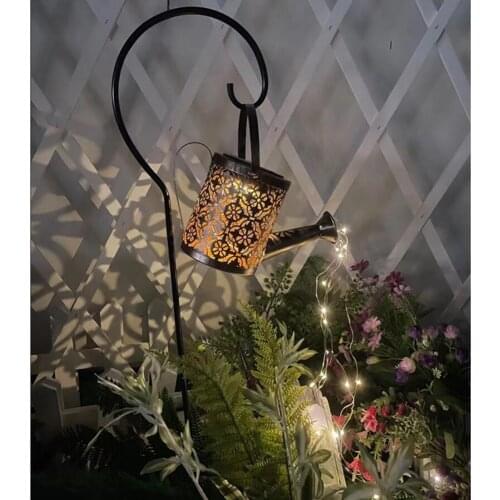 Solar Led Lights Garden Stake Outdoor Watering Can Lawn Lamps Solar Garden Lawn Landscape Pathway Lights Decoration