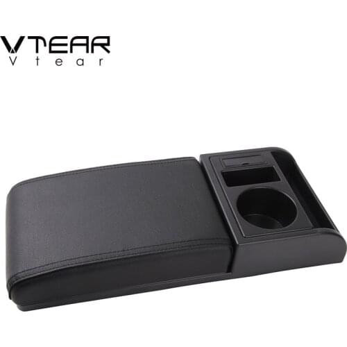 Vtear Universal Car Armrest ABS Central control Adjustable storage box Interior Car-Styling Decoration Accessories Parts 2021