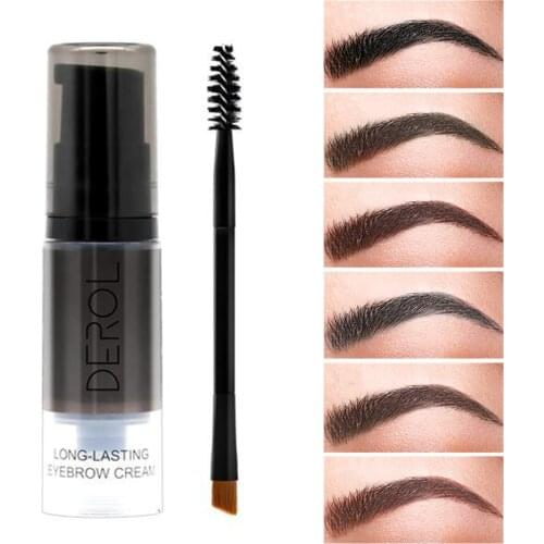 6 Color Waterproof Eyebrow Cream Easy To Wear Eye Brow Cosmetic Quick Dry Long Lasting Natural Dark Gray Brown Brows Makeup Kit