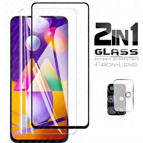 2 in 1 Tempered Glass For samsung M31S Glass Camera Lens For Samsung Galaxy M31 S M 31S M317F Screen Protector Protective Film