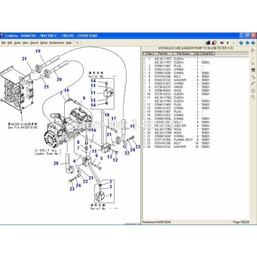 For Komatsu Construction 2021 Parts Cataogs