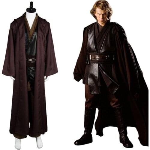 Star Cosplay Cosplay Anakin Skywalker Costume Brown Jedi Cosplay Costume Robe Halloween Party Costume