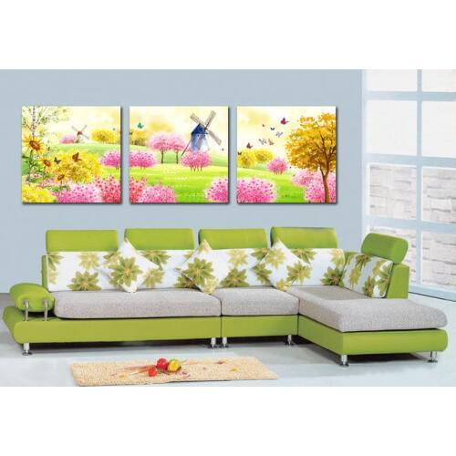 3 Panel Modern Abstract Flower Painting On Canvas Wall Art Cuadros Flowers Picture Home Decor For Living Room No Frame BJQ1160