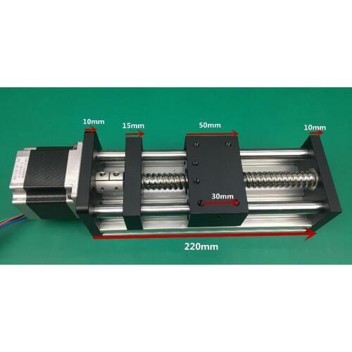 Best Price GGP Ball Screw 1204 1605 1610 Slide Rail 400mm 350mm Linear Guide Moving Table Slipway+Nema23 motor 57 Stepper Motor