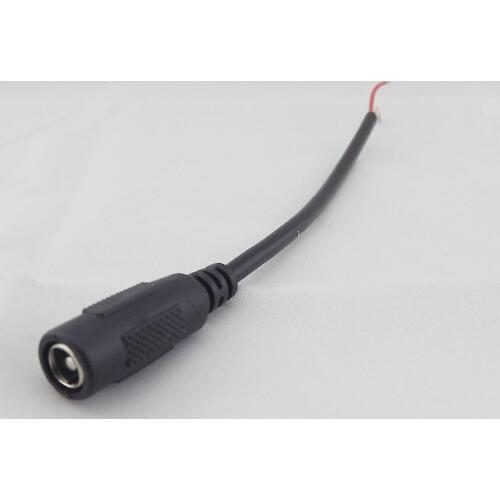 5pcs CCTV DC Power Plug Jack Connector 5.5 x2.1mm Female with Cord Cable Pigtail Wire 15cm