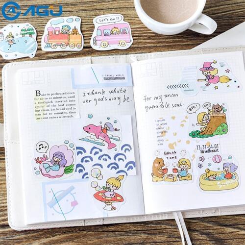AAGU 45 Pcs/Pack Kawaii Japanese Decoracion Bullet Journal Stickers Scrapbooking Planner Cute Sticekrs For DIY Making