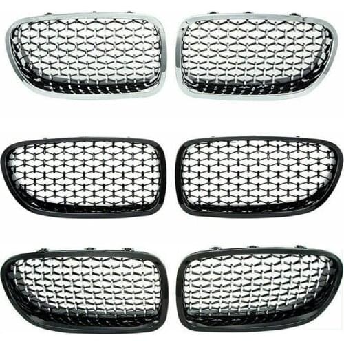 Car Front Bumper Diamond Kidney Grilles Grille For-BMW 5 Series F10 F11 F18 520I 528I 2010-2016