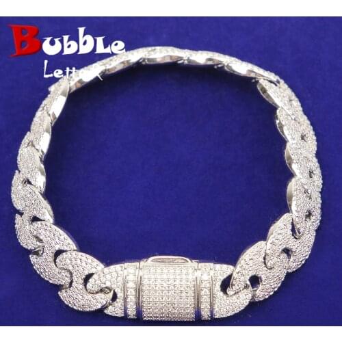 Bubble letter Silver Bracelets