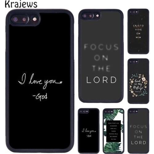 Krajews Bible Jesus Christian Quotes Skin Phone Case For iPhone 5 6S 7 8 plus 11 12 Pro X XR XS Max Samsung Galaxy S7 S8 S9 S10